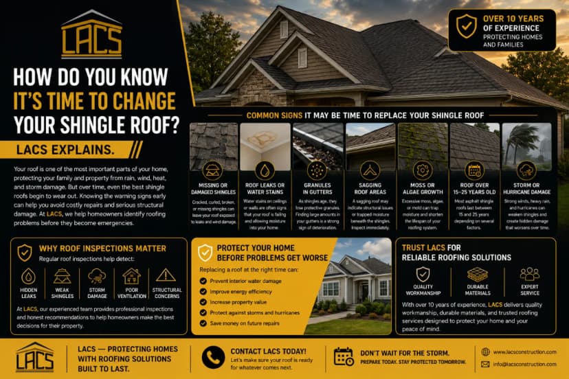 How Do You Know It’s Time to Replace Your Shingle Roof? — LACS Explains