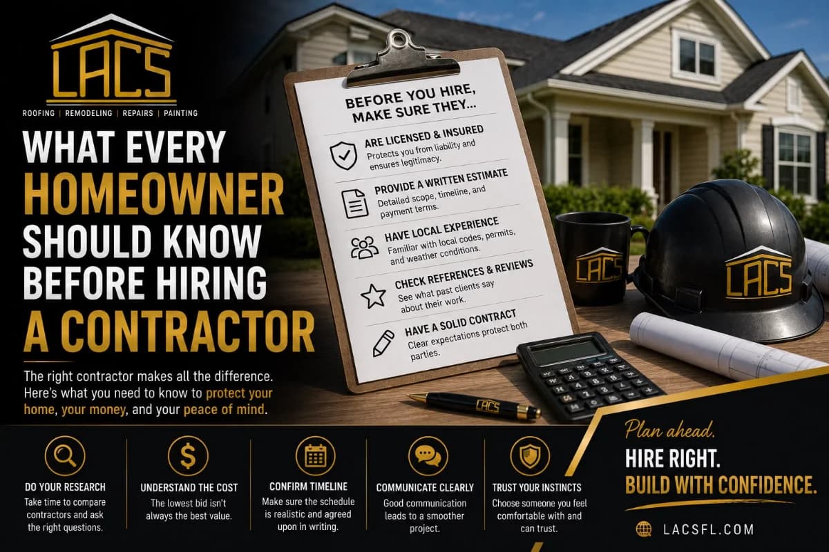 What Every Homeowner Should Know Before Hiring a Contractor
